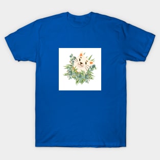 Flower cat! white squared T-Shirt